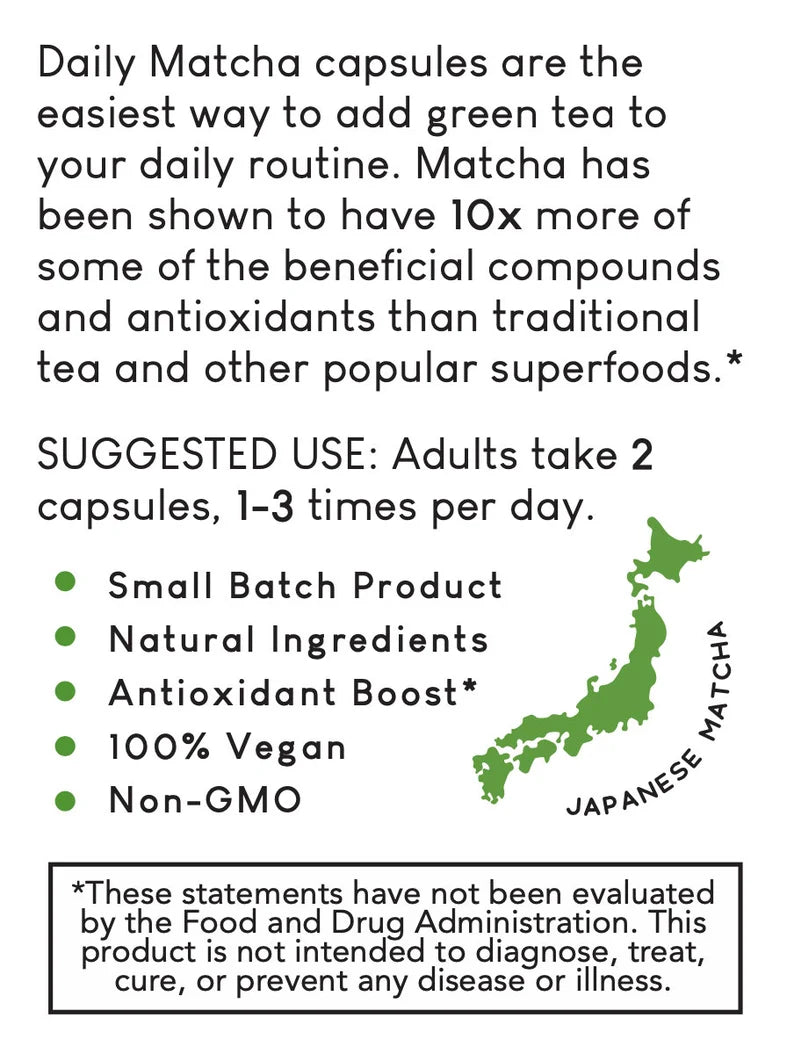 100% Organic Green Tea Capsules
