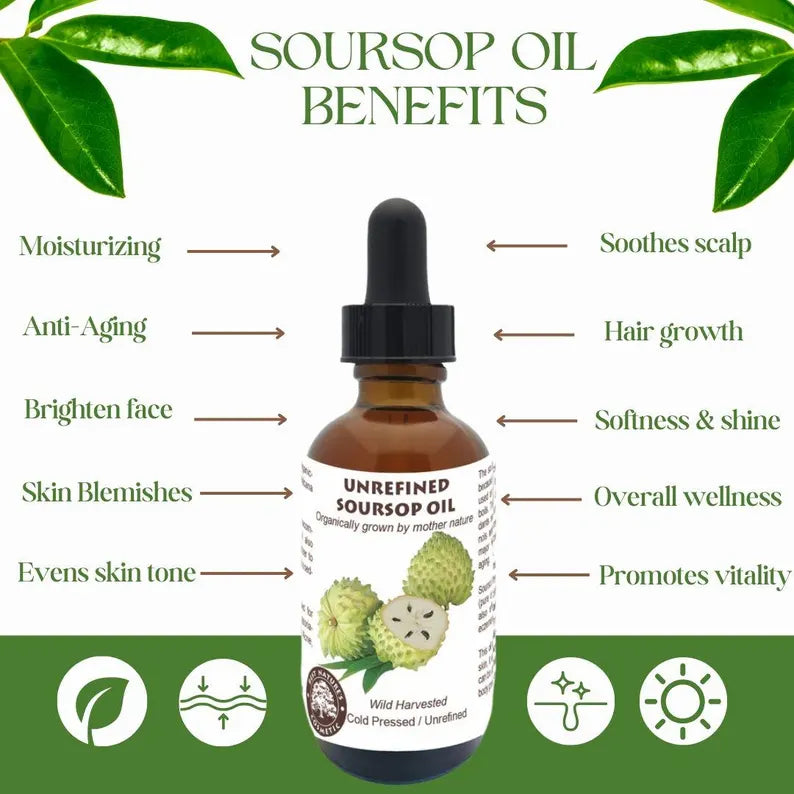 Virgin Soursop Graviola Guanabana Oil (organic, undiluted, unrefined)